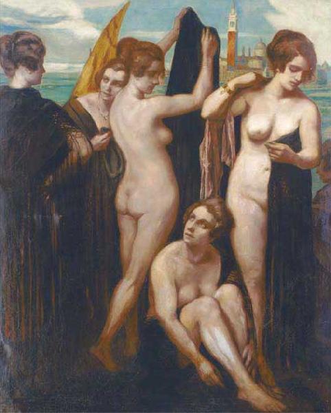 Emile Bernard Bathers in the lagoon